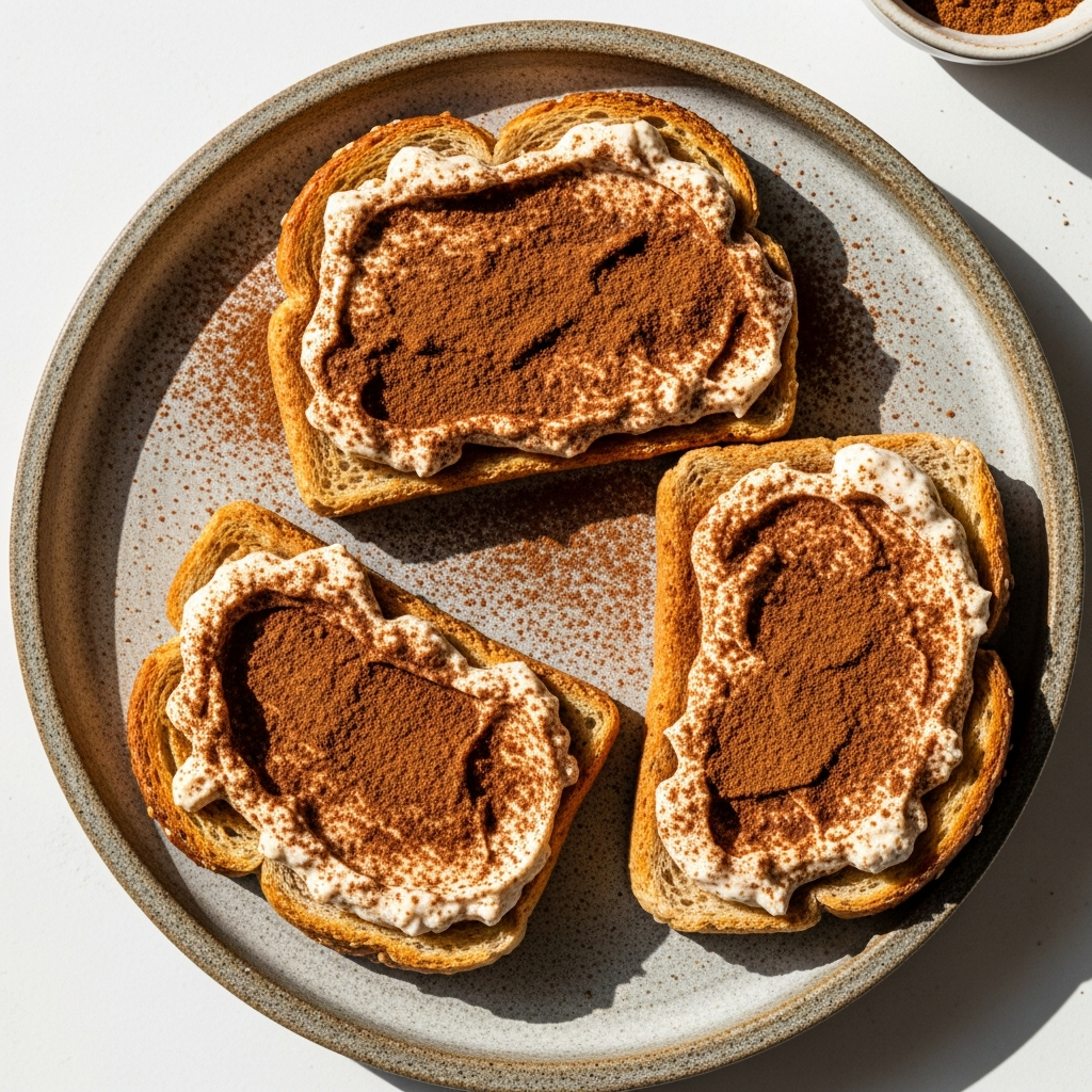 Cinnamon Cocoa Tofu Energy Toasts
