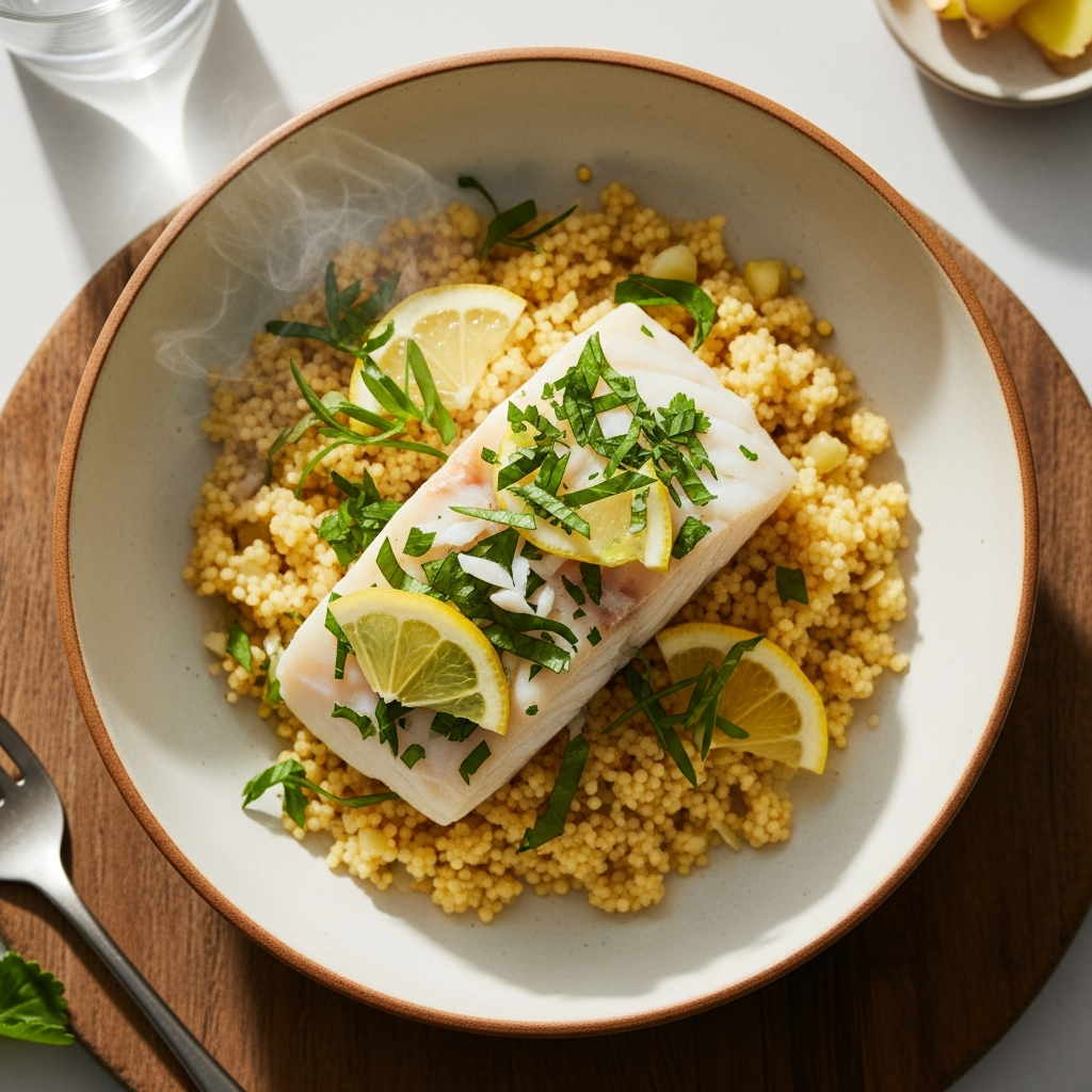 Herbed Cod & Wholewheat Couscous Bowl