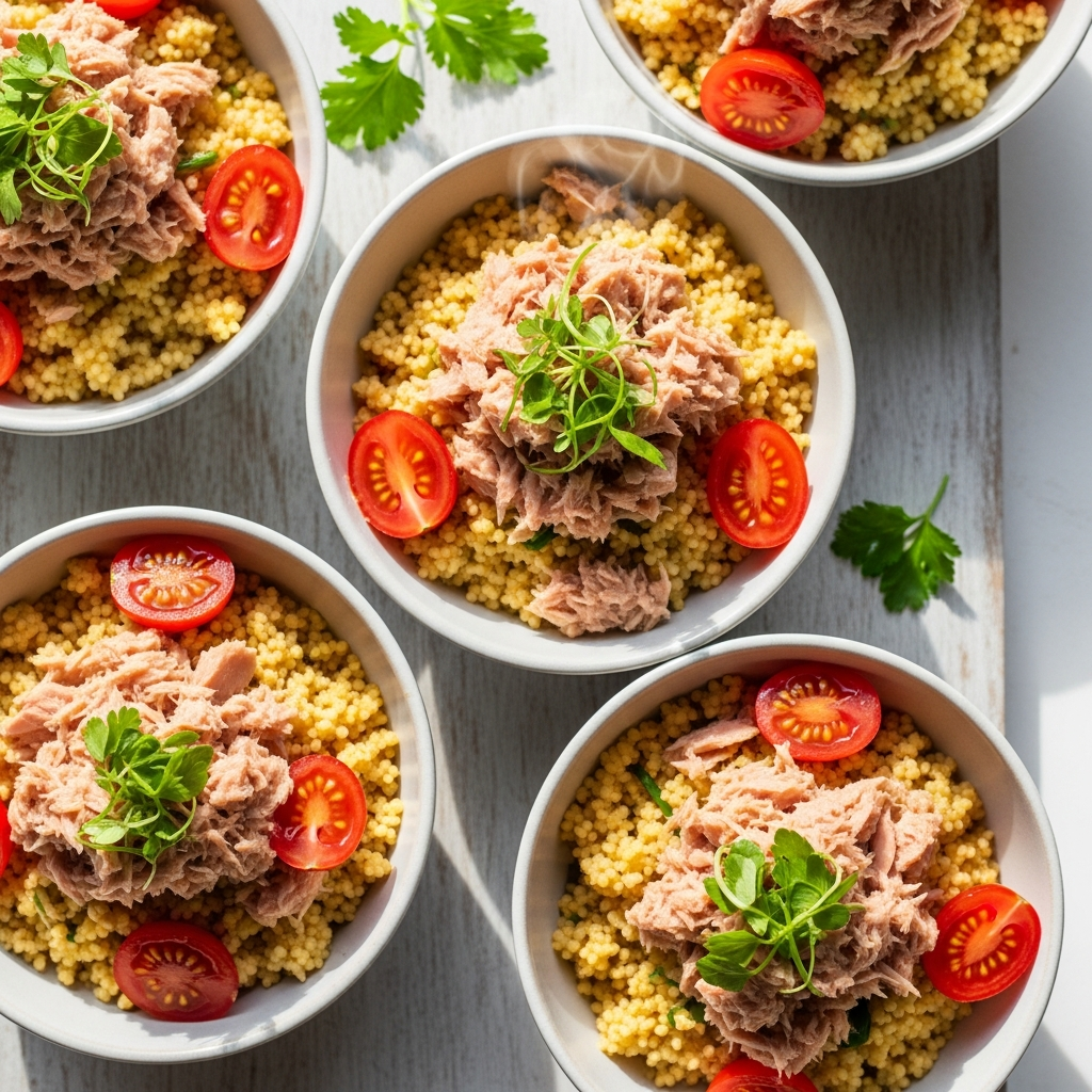 Herbed Tuna Couscous Power Mini Bowls