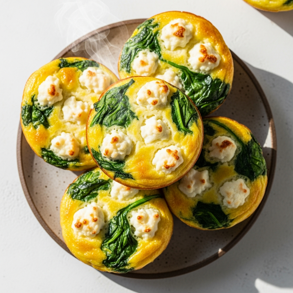 Spinach & Cottage Cheese Egg Muffins