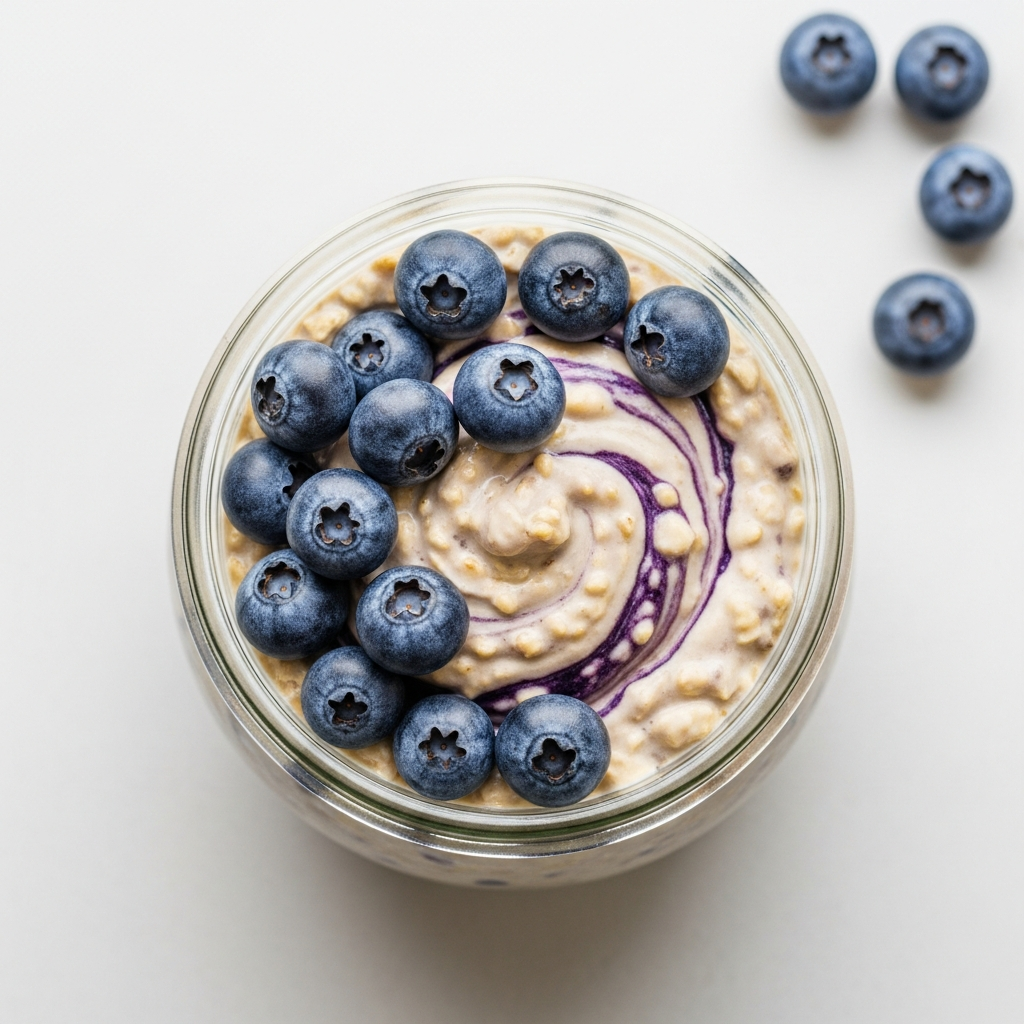 Blueberry Vanilla Protein Overnight Oats