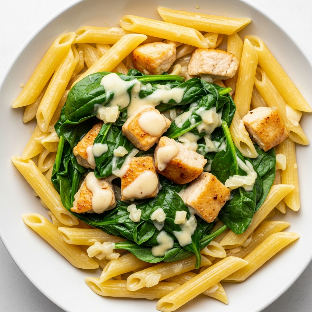 Creamy Chicken & Spinach Pasta