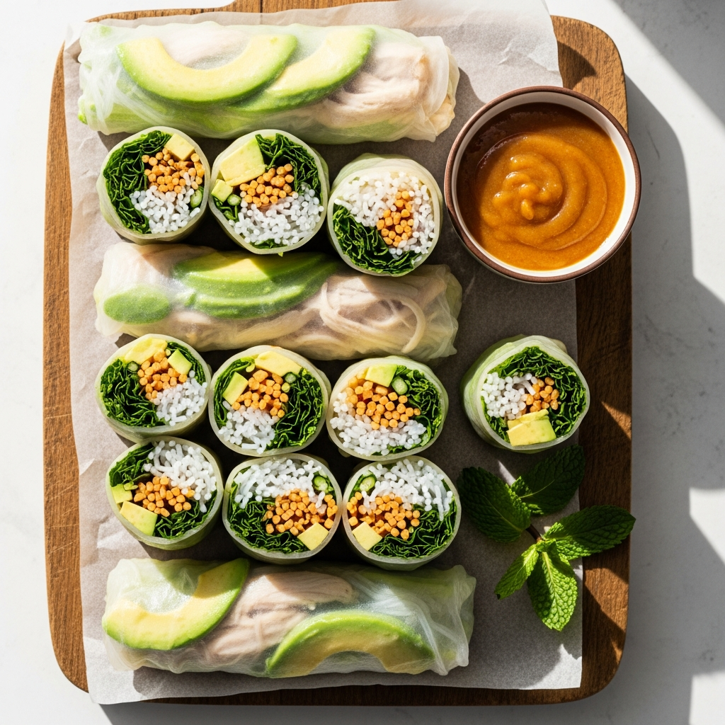Chicken & Avocado Rice Paper Rolls