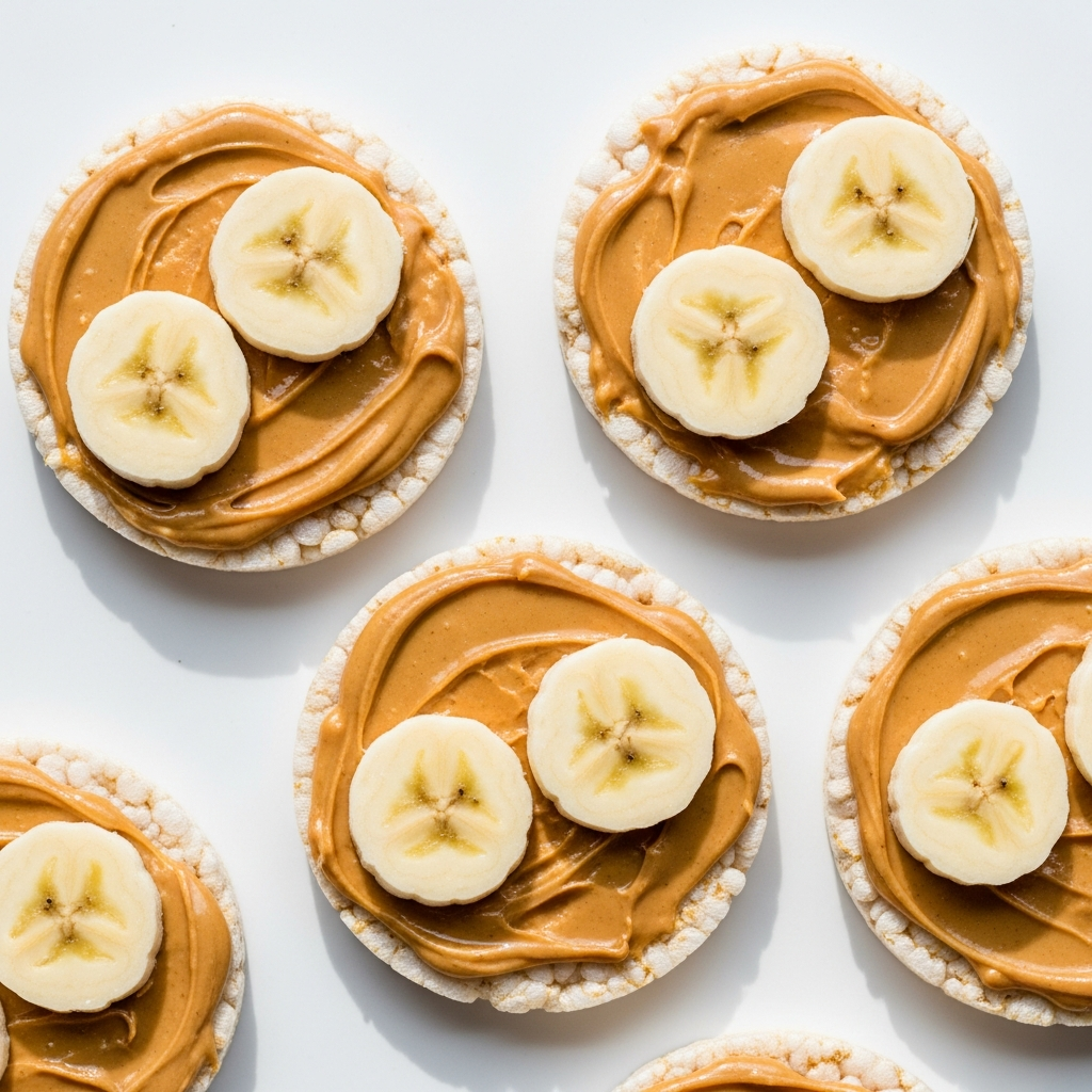 Rice Cakes with Peanut Butter & Banana