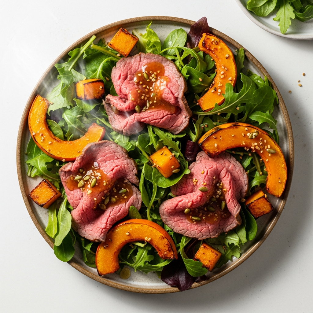 Roast Beef & Pumpkin Salad