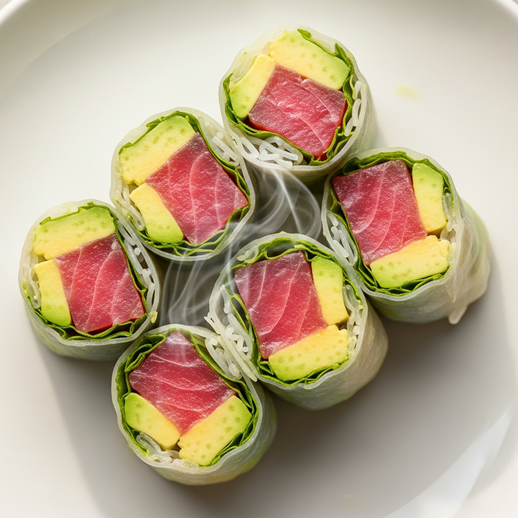 Tuna & Avocado Rice Paper Rolls