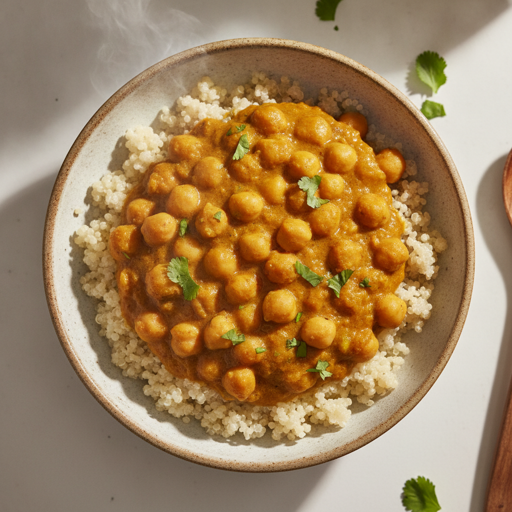 Coconut-Chickpea Curry over Quinoa