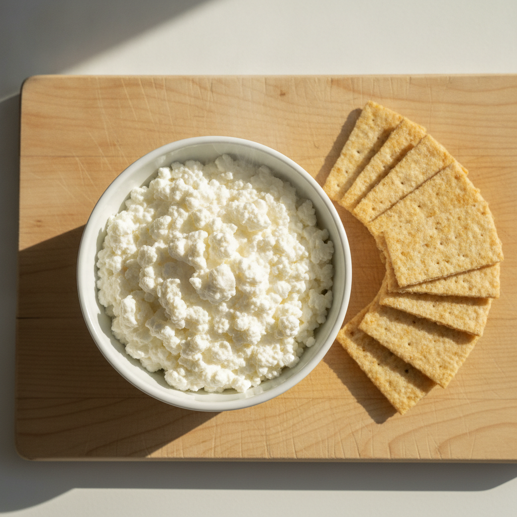 Cottage Cheese & Rice Crackers (Pescatarian)