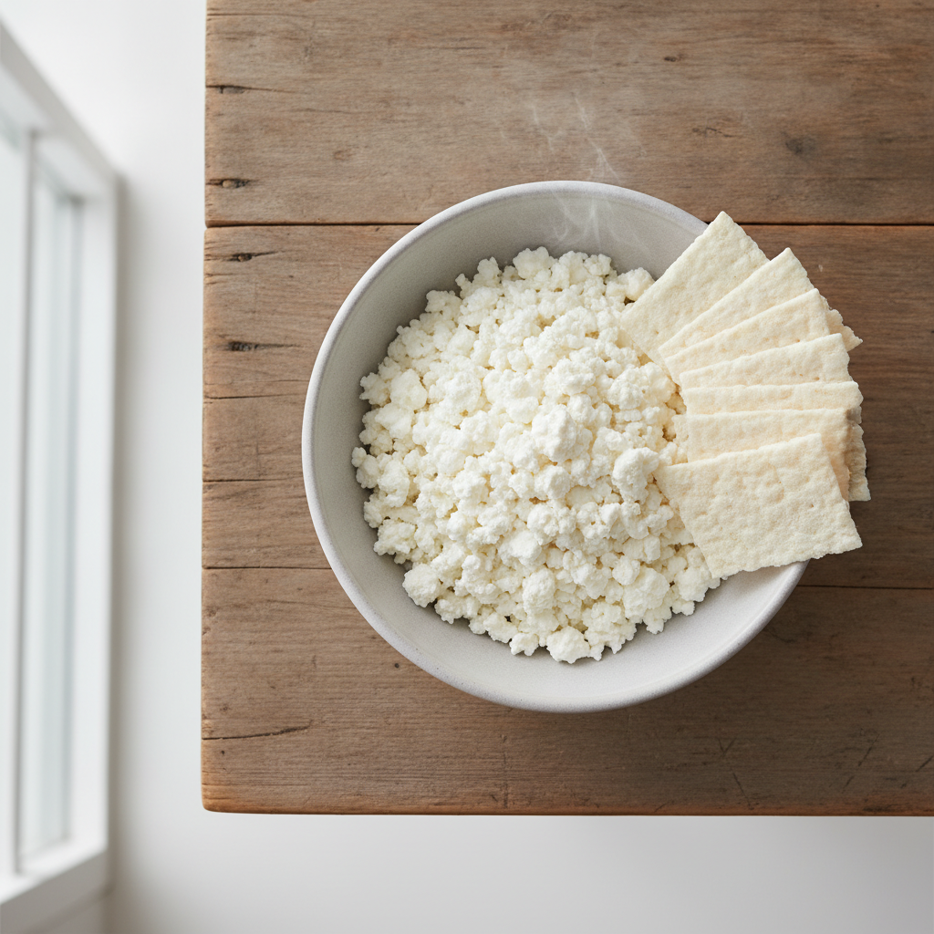 Cottage Cheese & Rice Crackers (Low-FODMAP)