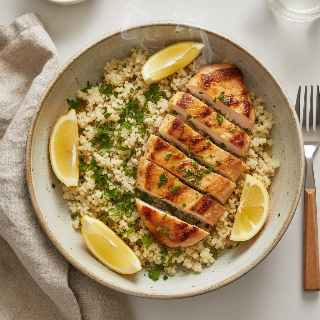 Lemon Chicken & Quinoa Bowl (Dairy-Free)