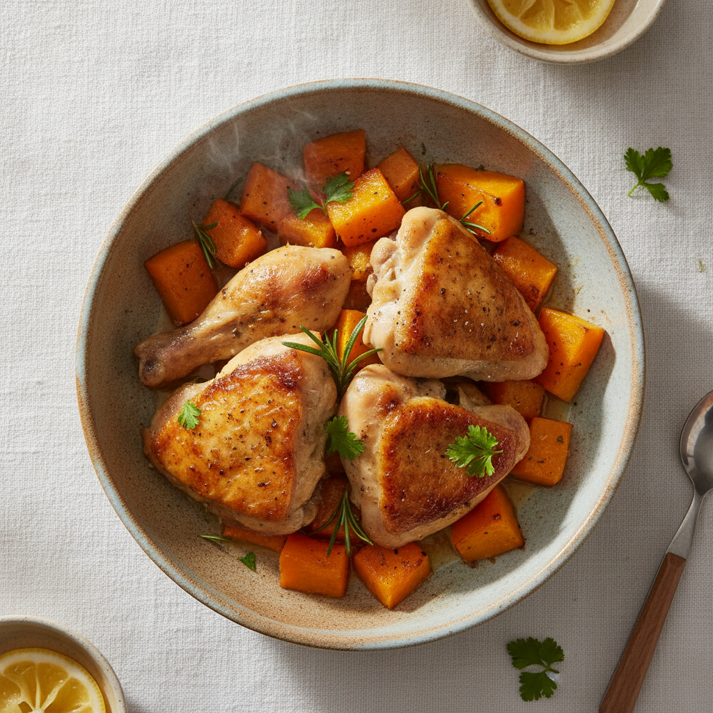 Lemon Chicken & Pumpkin Bowl (Low-FODMAP)