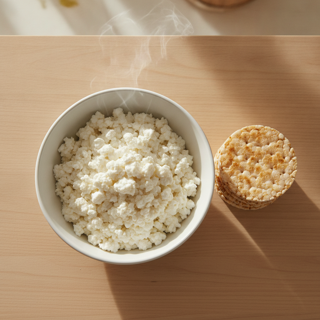 Cottage Cheese & Rice Crackers (Kosher-Halal)