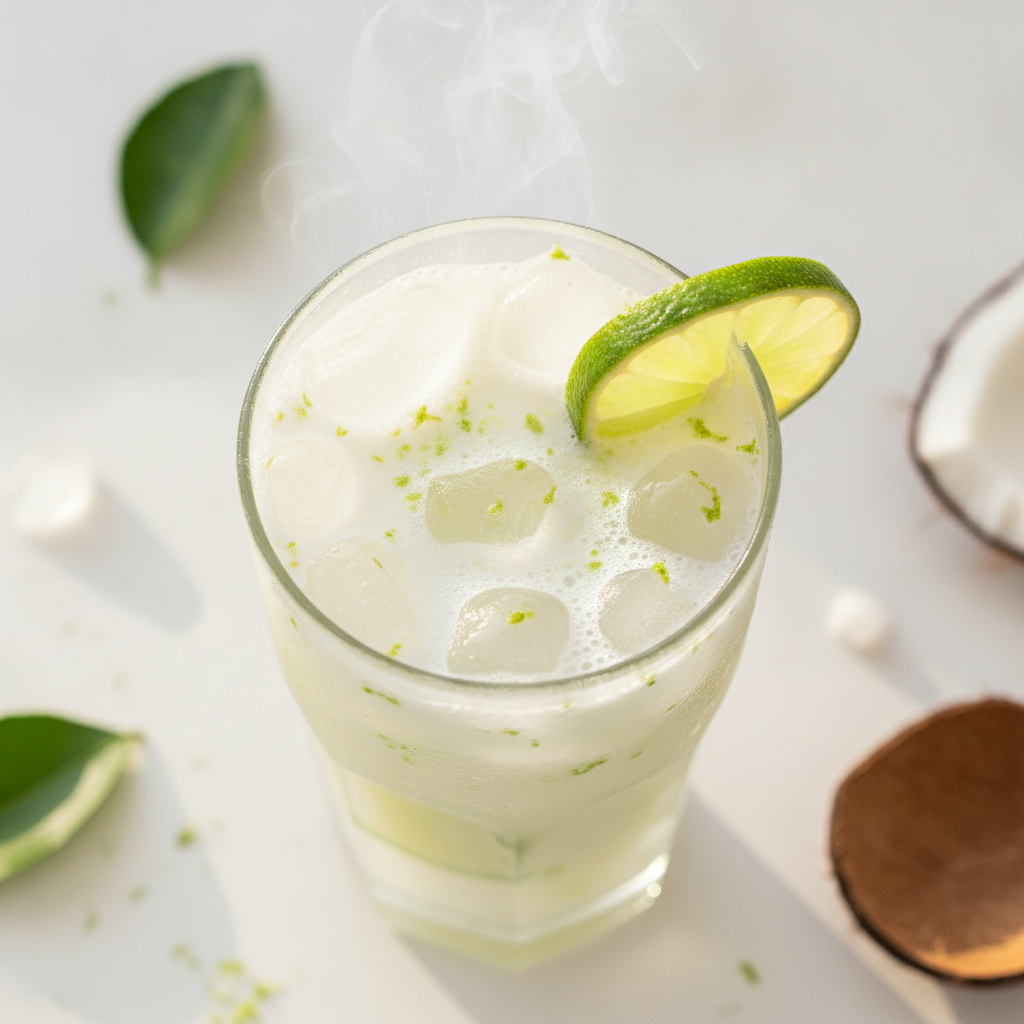 Electrolyte Coconut-Lime Cooler (no added sugar)