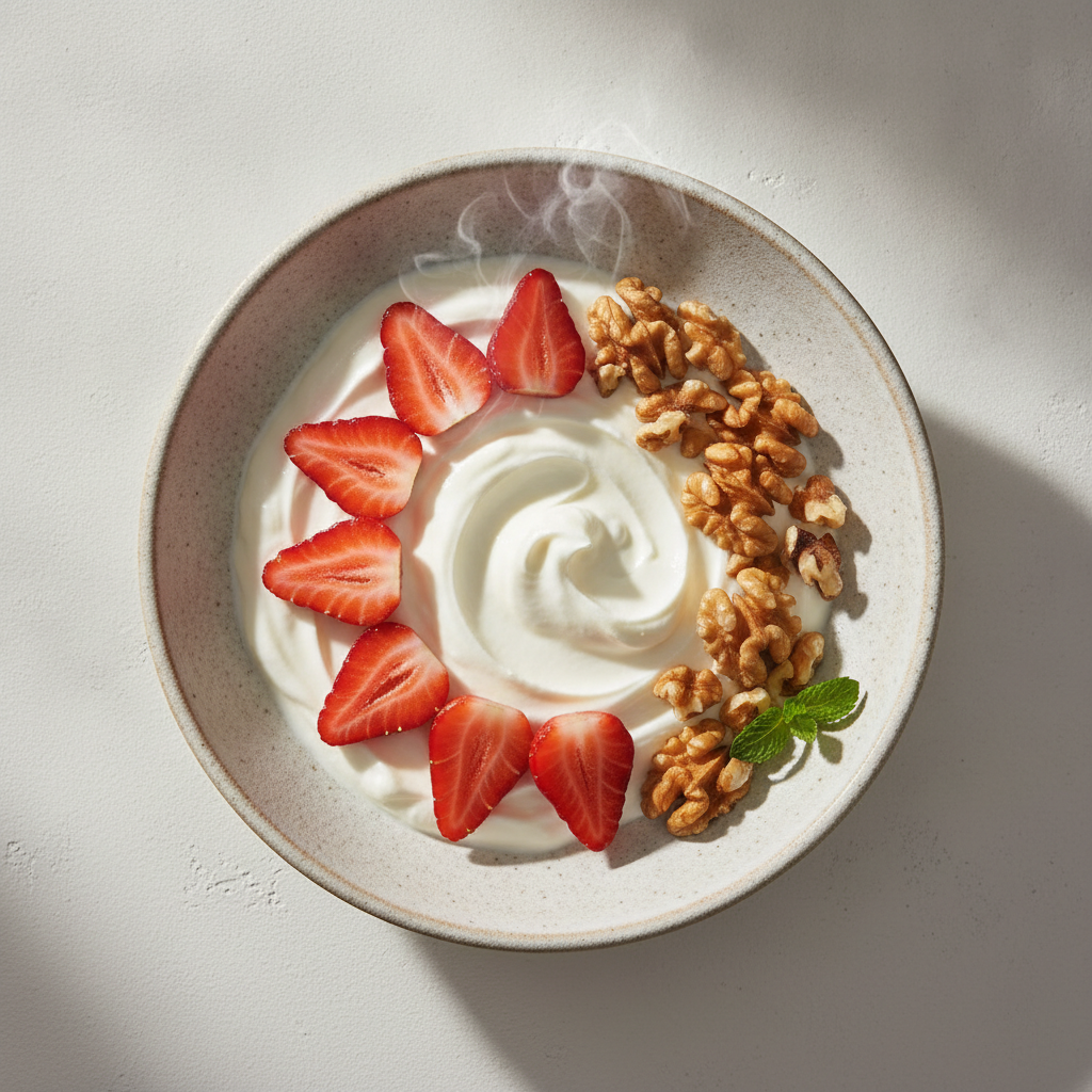 Greek Yoghurt with Strawberries & Walnuts