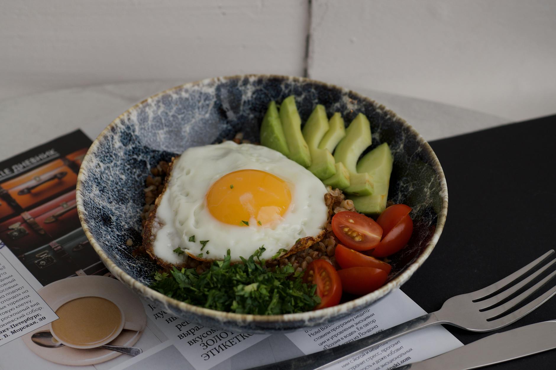 Creamy Lentil Egg Energy Bowl