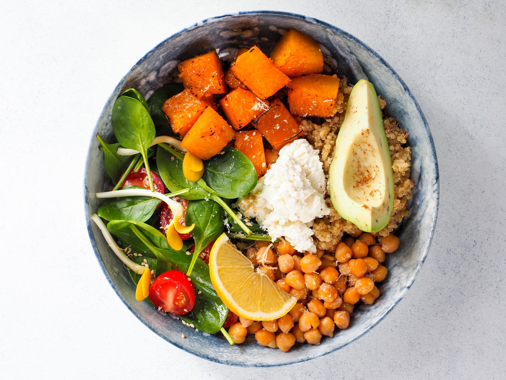 Lemon Chicken & Pumpkin Quinoa Bowl