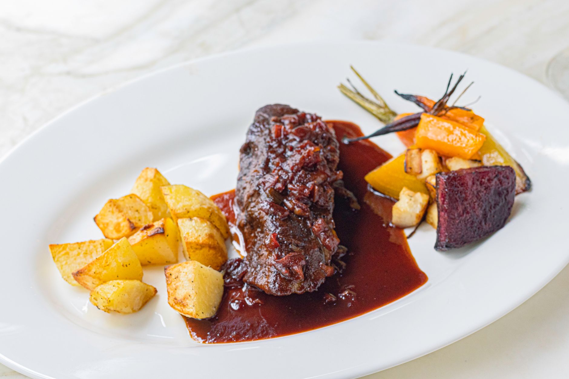 Rosemary Beef with Roasted Vegetables