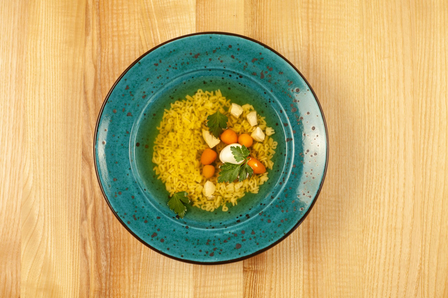 Herbed Cod Pasta with Carrot Broth