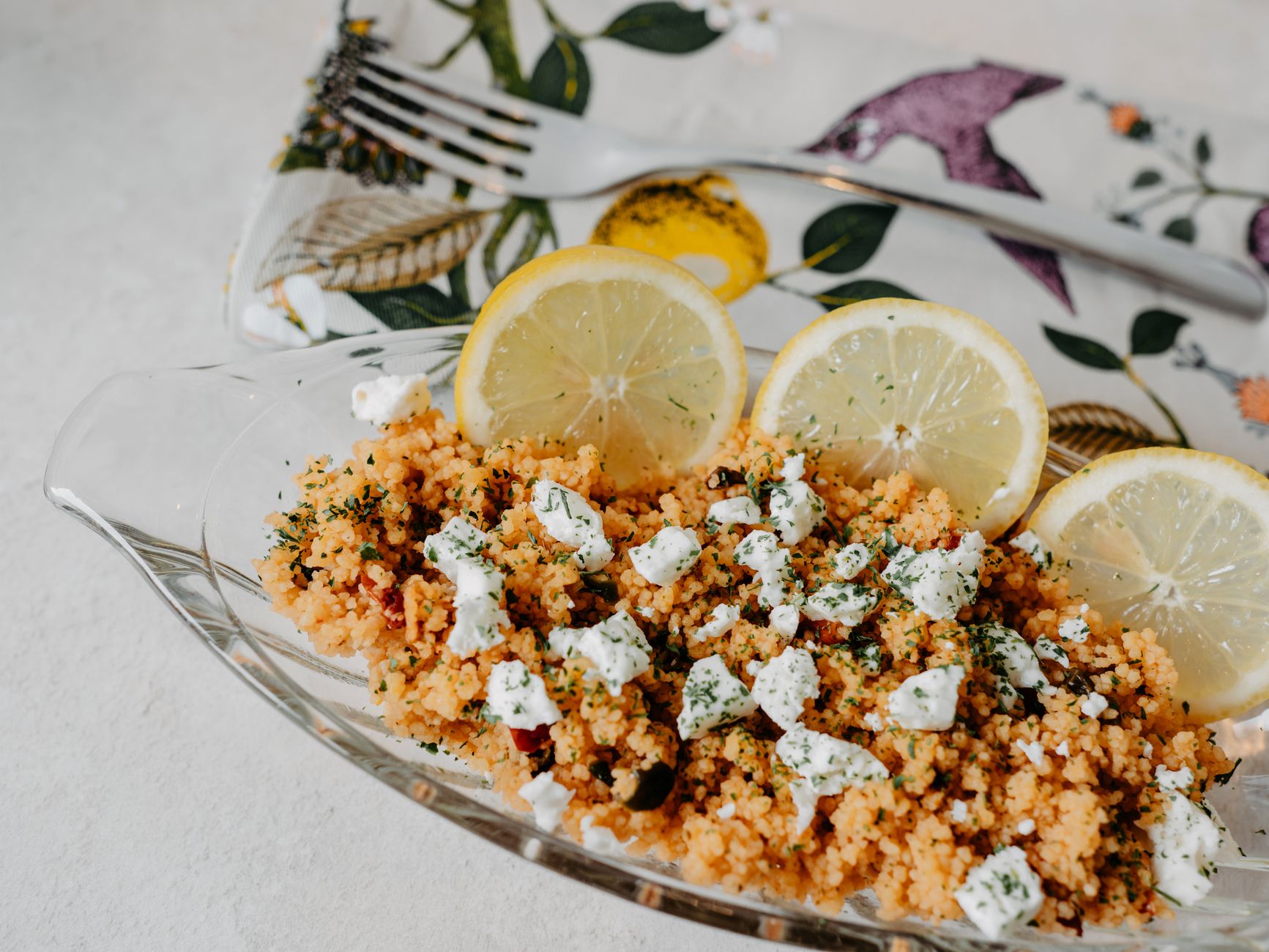Mediterranean Herb Tuna Couscous Energy Bowls
