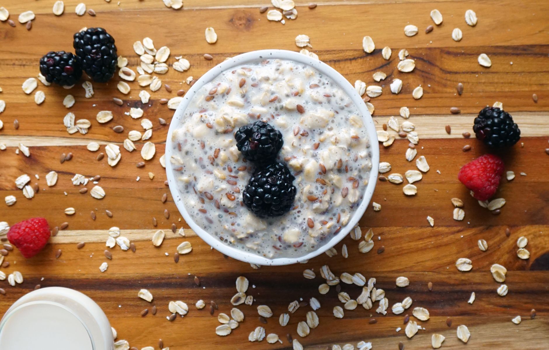 High Protein Berry Overnight Oats