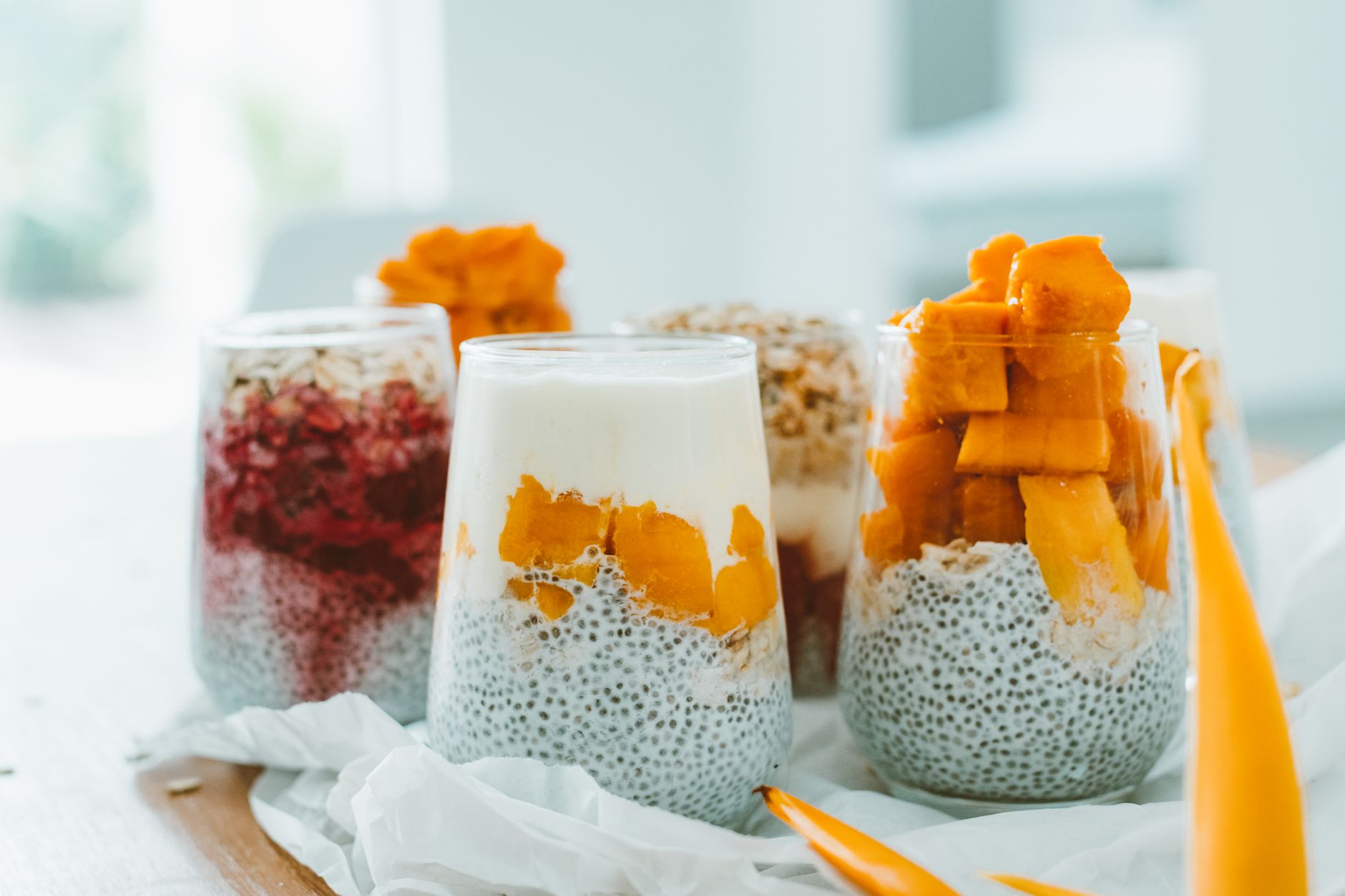 Mango Coconut Chia Protein Cups