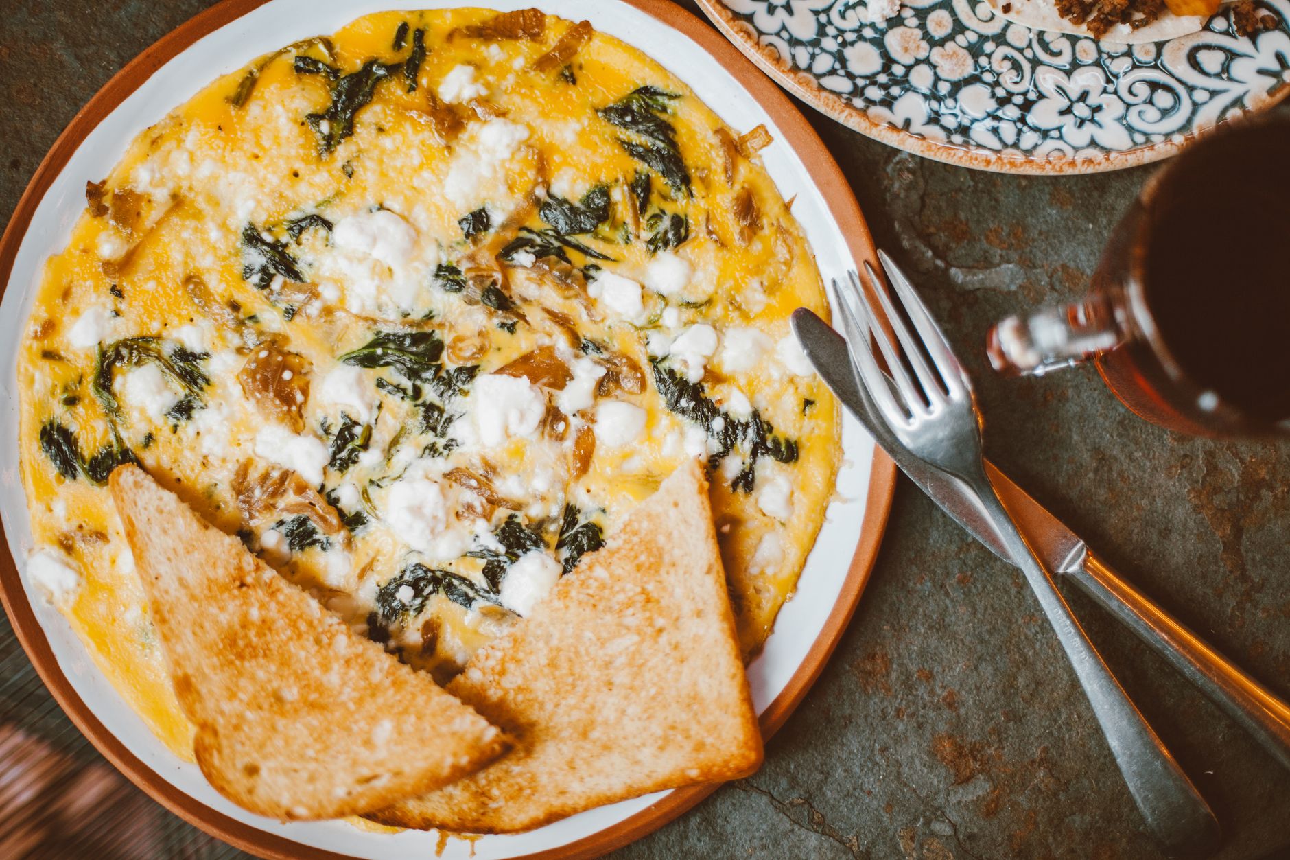 Creamy Mushroom, Spinach & Ricotta Omelette