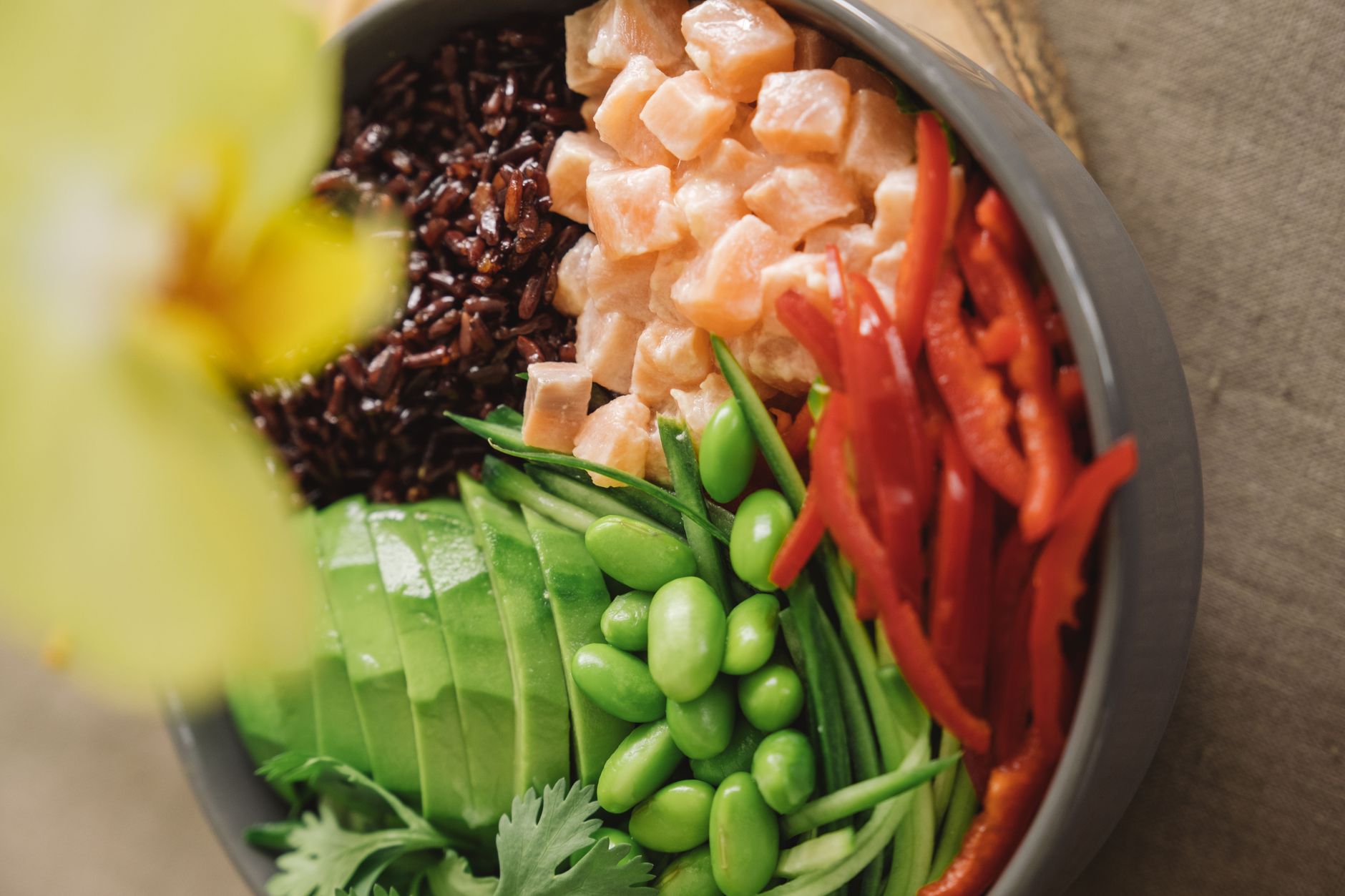 Herbed Salmon Brown Rice Fiber Bowl