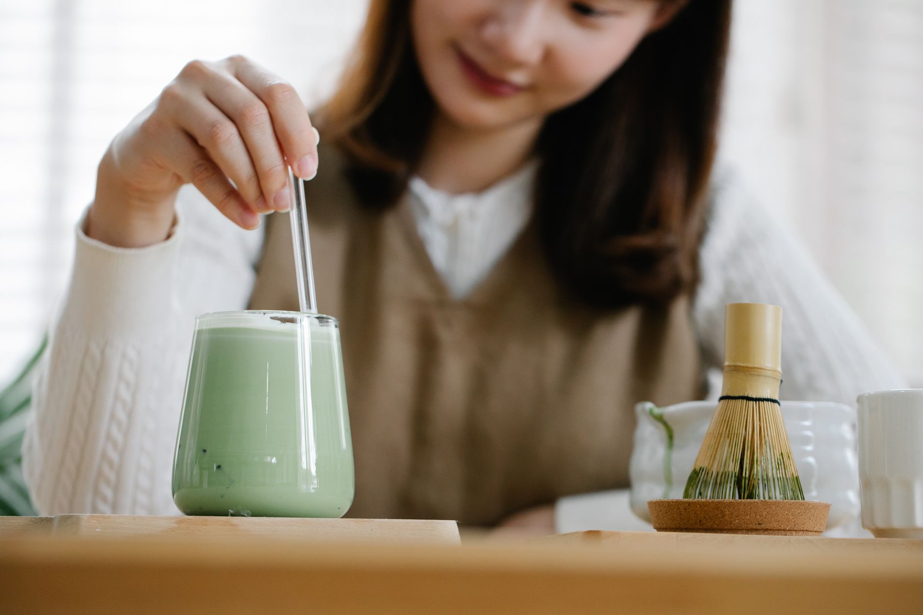 Calming Cinnamon Rice Protein Matcha Smoothie