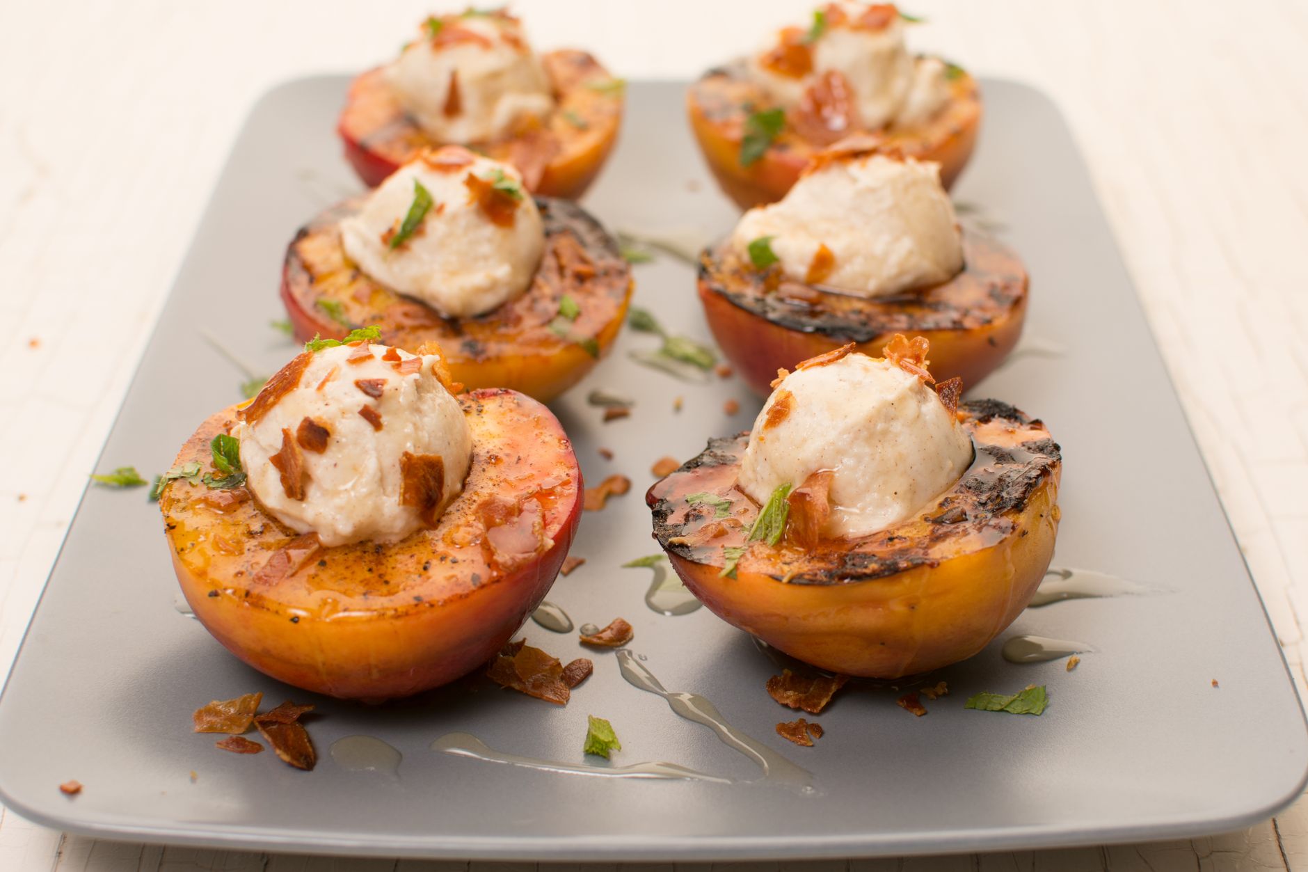 Cinnamon Ricotta Stuffed Peach