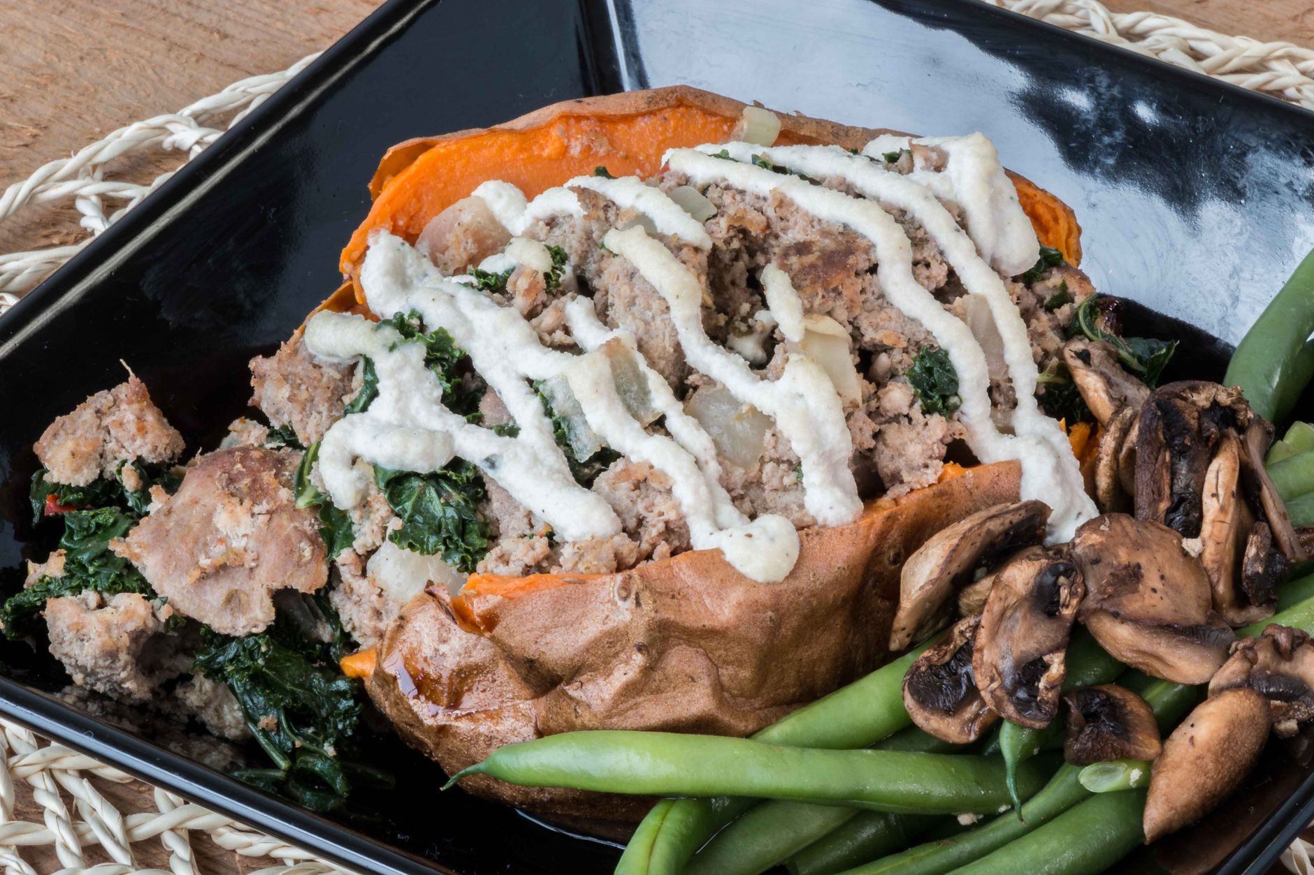 Chicken Stuffed Sweet Potato