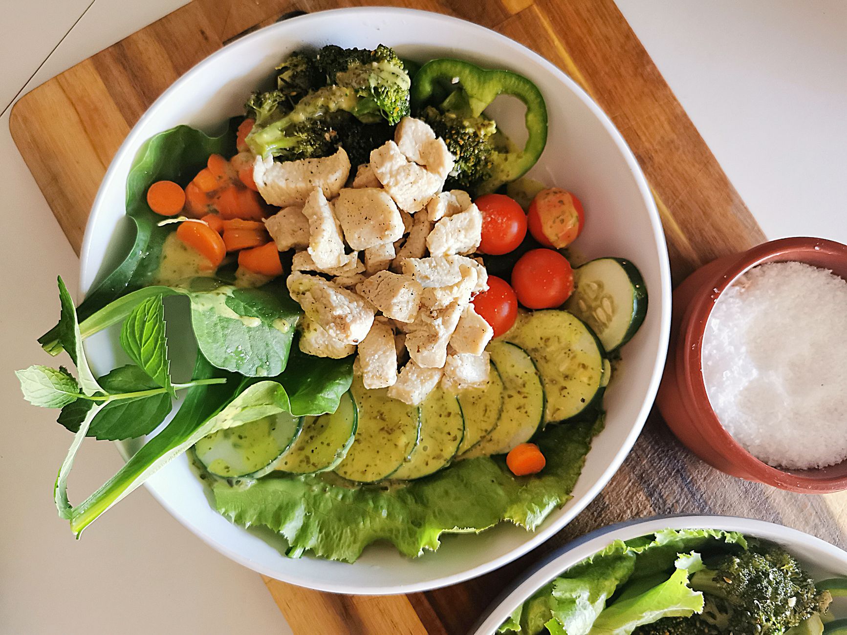 Pesto Chicken & Roasted Vegetable Bowl