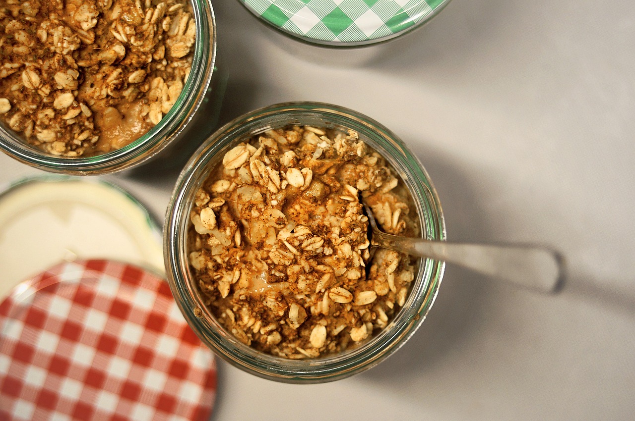 Ginger Peach Protein Overnight Oats